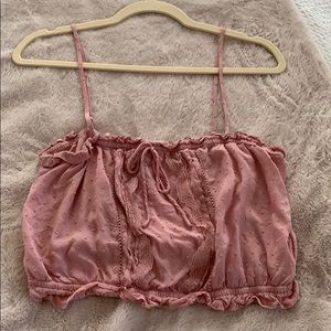 Pink crop top